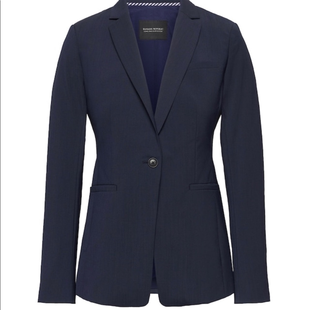 New Long and Lean-Fit Washable Wool-Blend Blazer